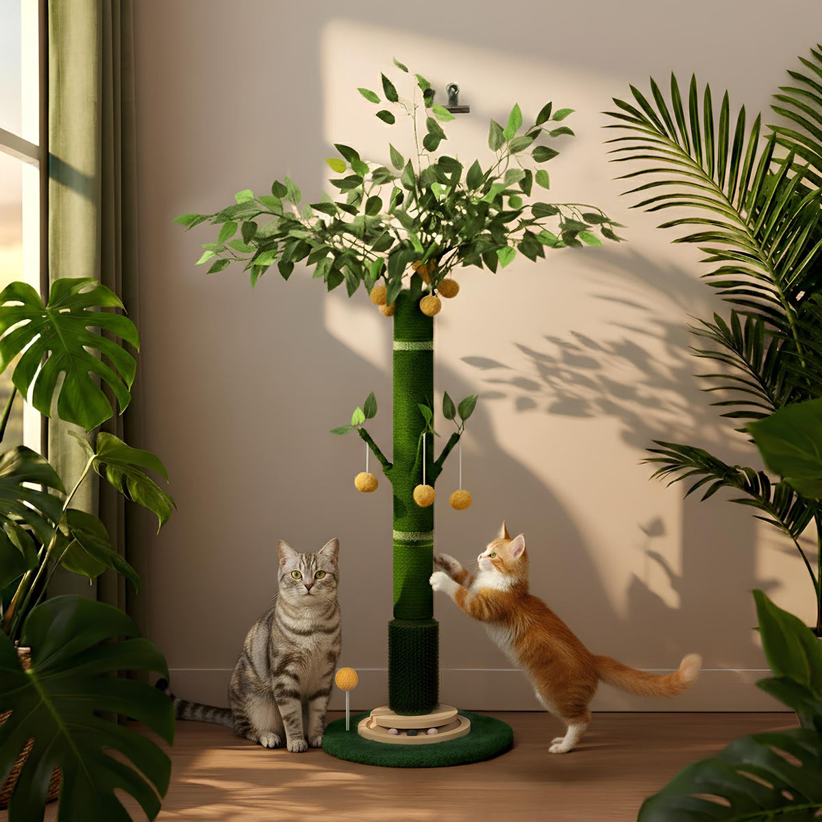 46" Extra Tall Sisal Rope Cat Scratching Post K14891