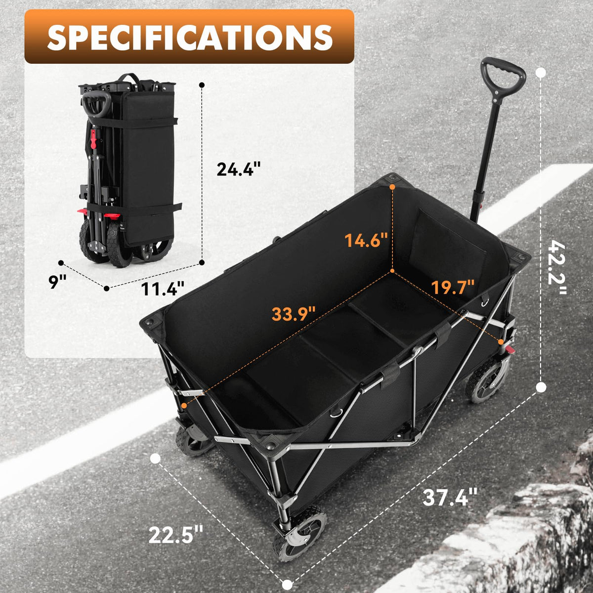 Foldable Heavy Duty Wagon L6126