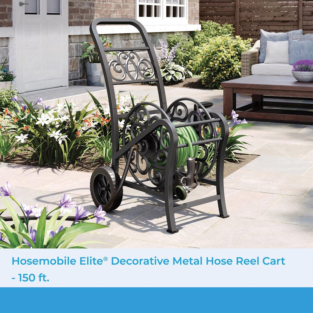 Metal 150' Hose Cart with Flat-Free Wheels Q862