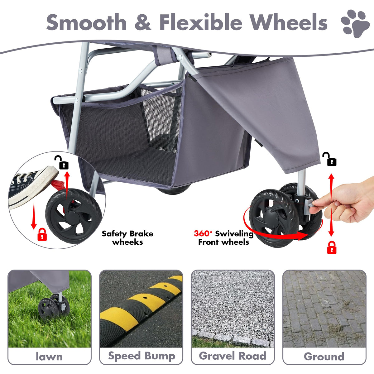 3 Wheels Pet Stroller C3599