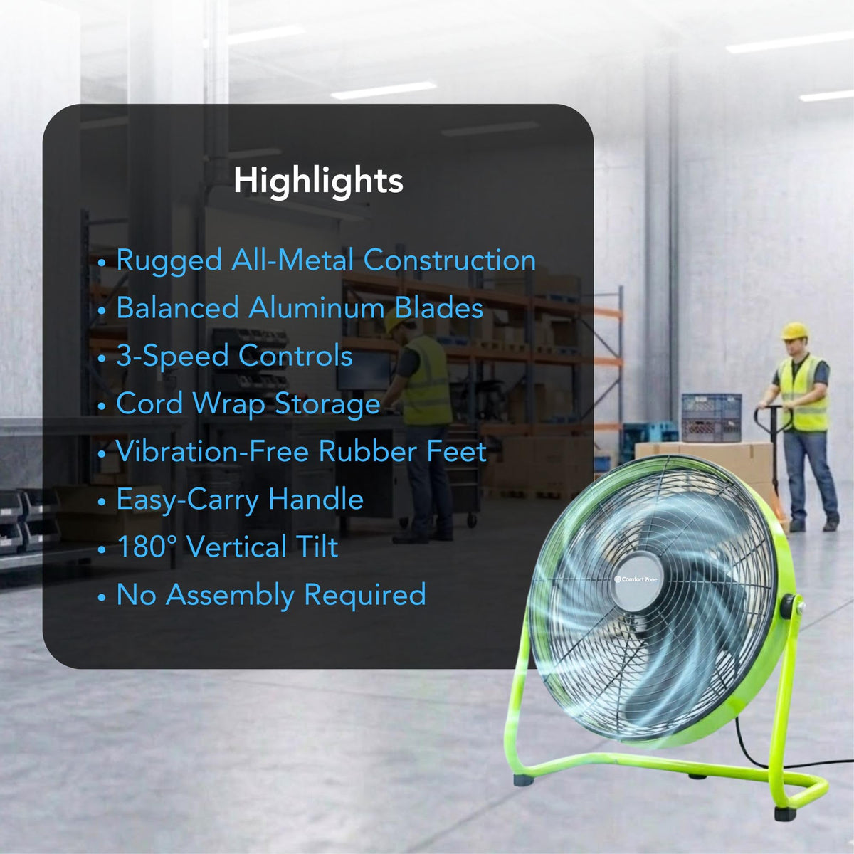 18-Inch High-Velocity Industrial Floor Fan R9746