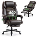 Brown Reclining Executive Office Chair with Footrest X44981