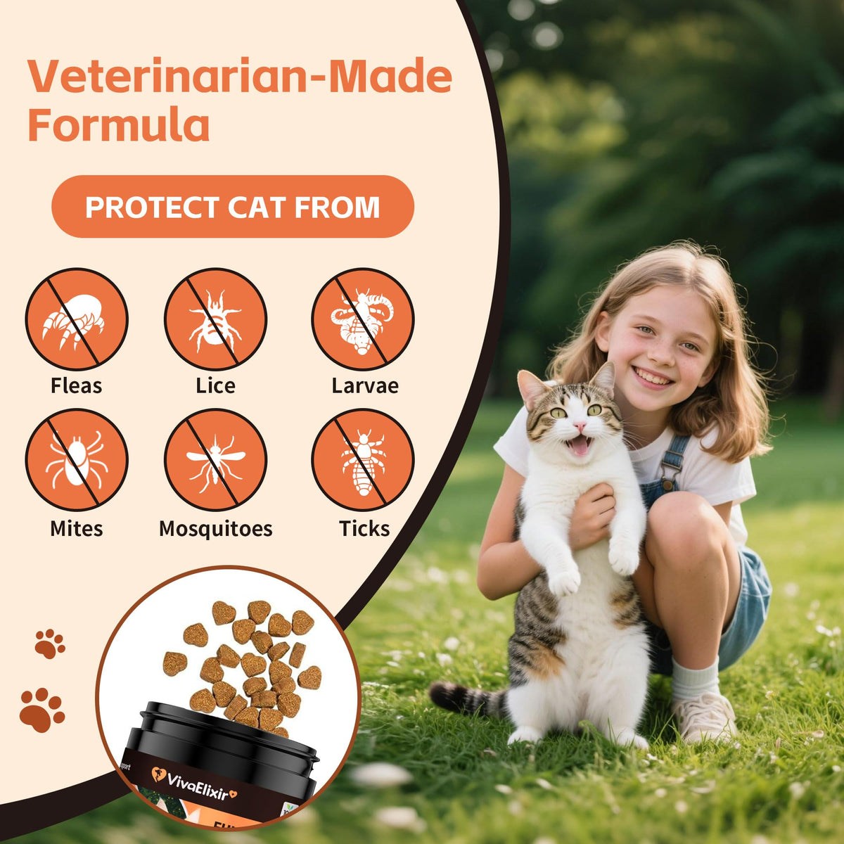 Flea & Tick Treatment for Cats 200 Chews O562