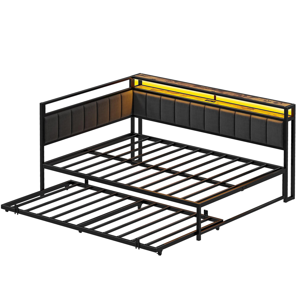 Black Full Daybed with Trundle U31543