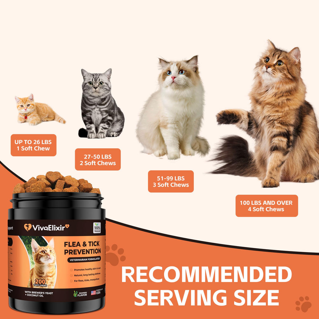 Flea & Tick Treatment for Cats 200 Chews O562
