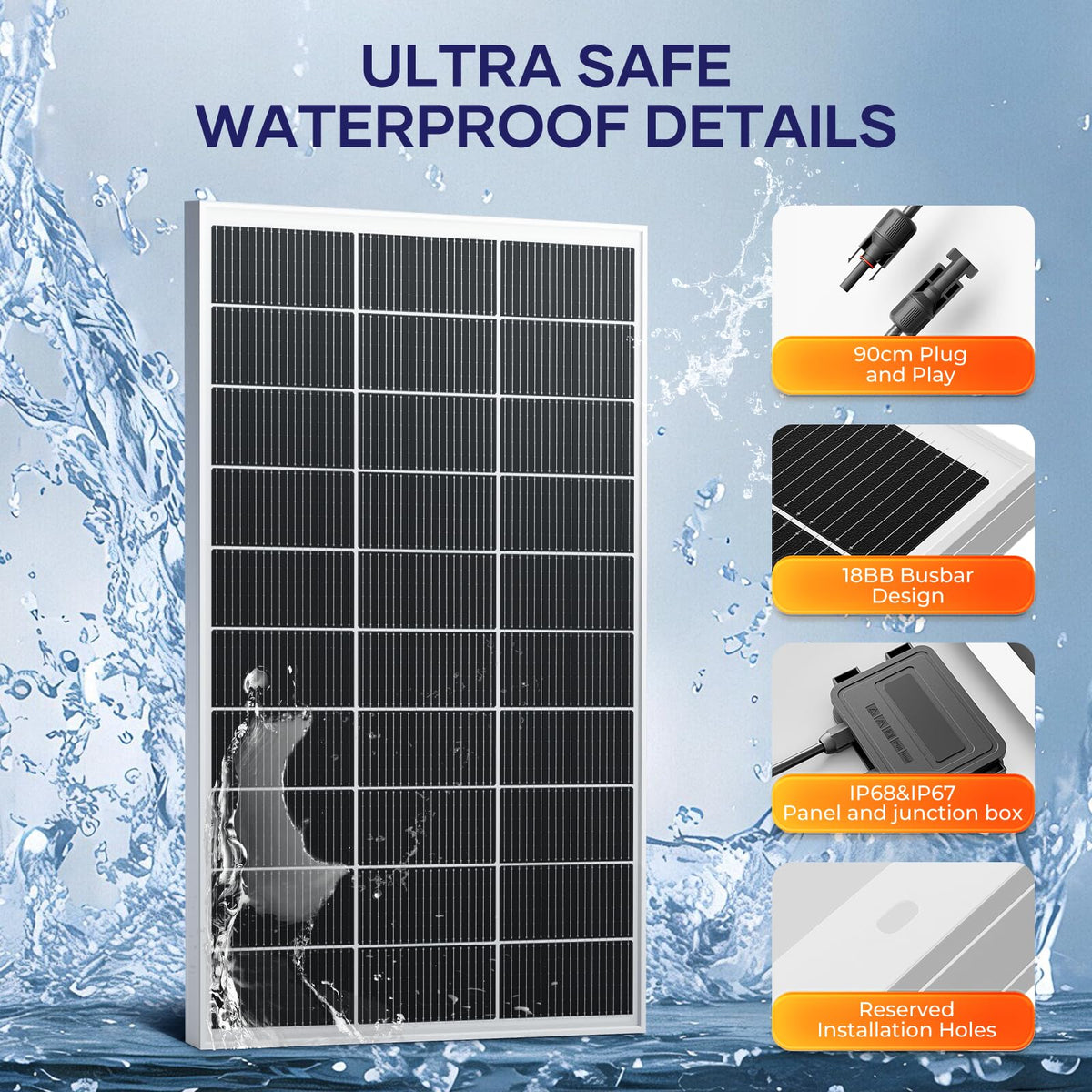400 Watt Monocrystalline Solar Panel Kit with 30A MPPT Charge Controller Y2634