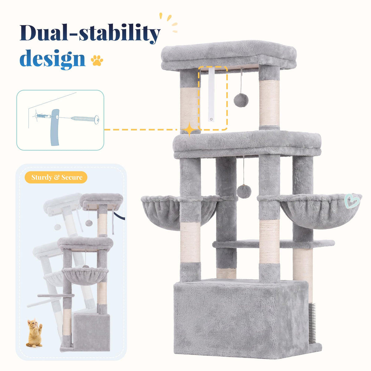 Cat Tree Tower with Extra Large Platform P845