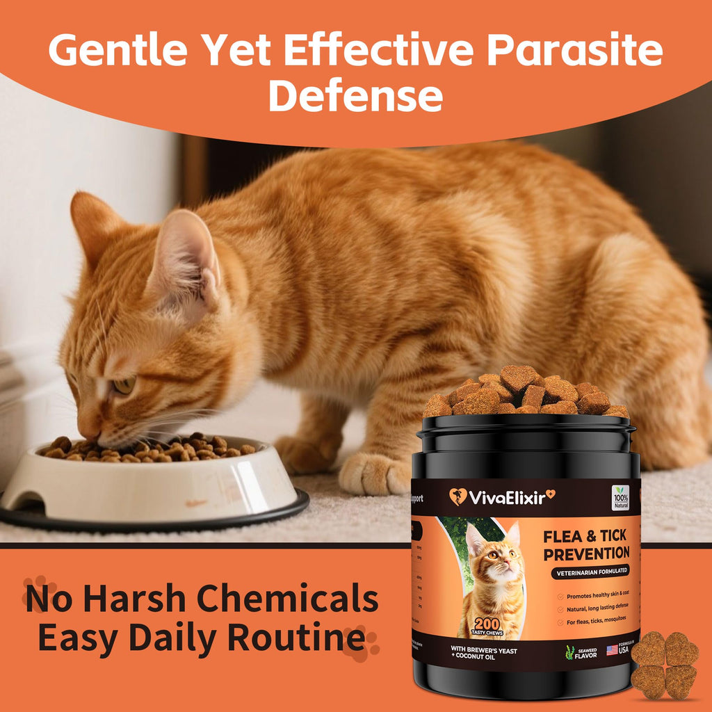 Flea & Tick Treatment for Cats 200 Chews O562
