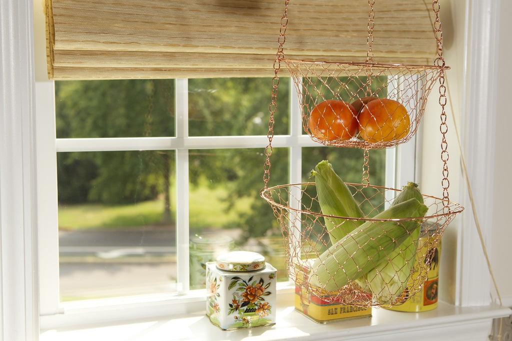3-Tier Copper Hanging Fruit Baskets B35536