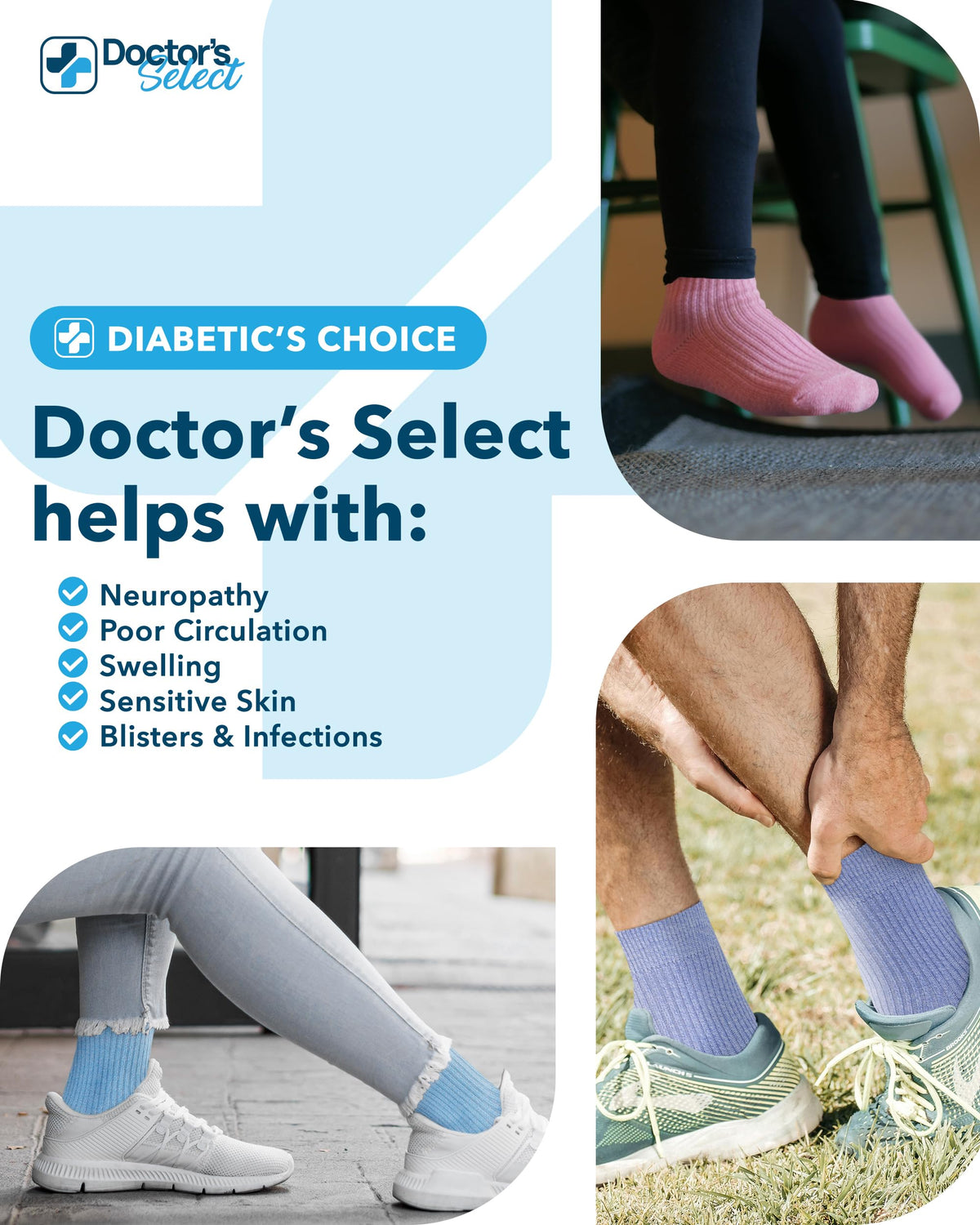 Bamboo Viscose Diabetic Socks 6 Pairs O4332