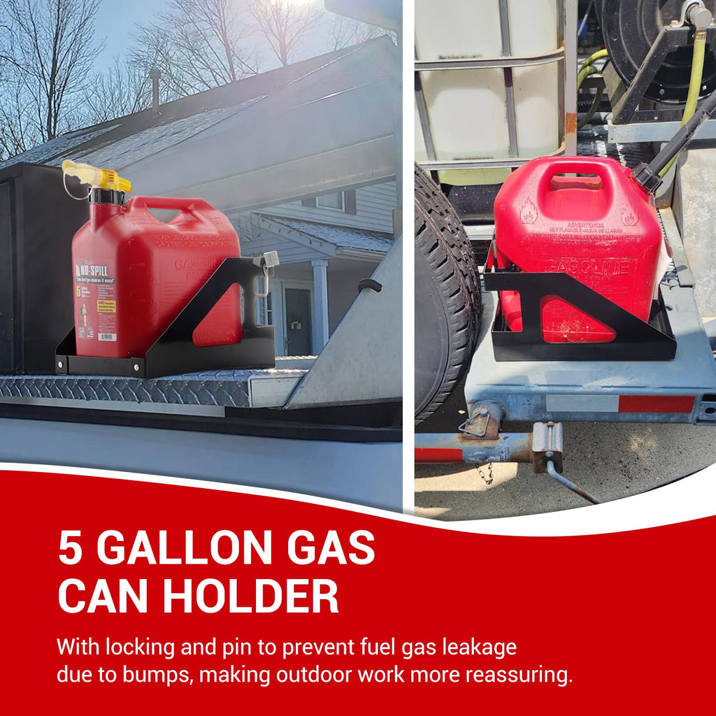 5 Gallon Trailer Gas Can Holder Rack T4084