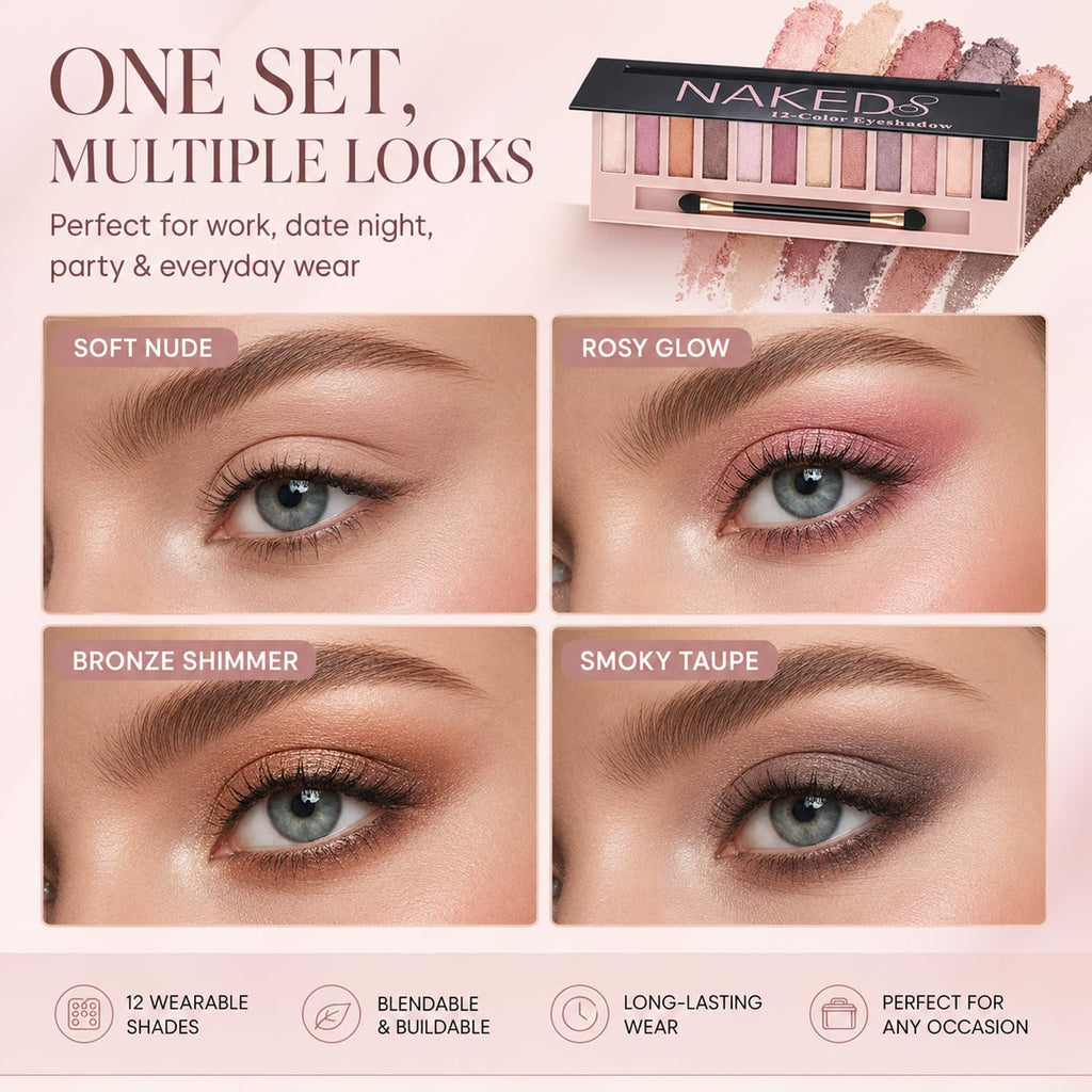 2 Pack Shimmer & Matte Eyeshadow Palette E908460