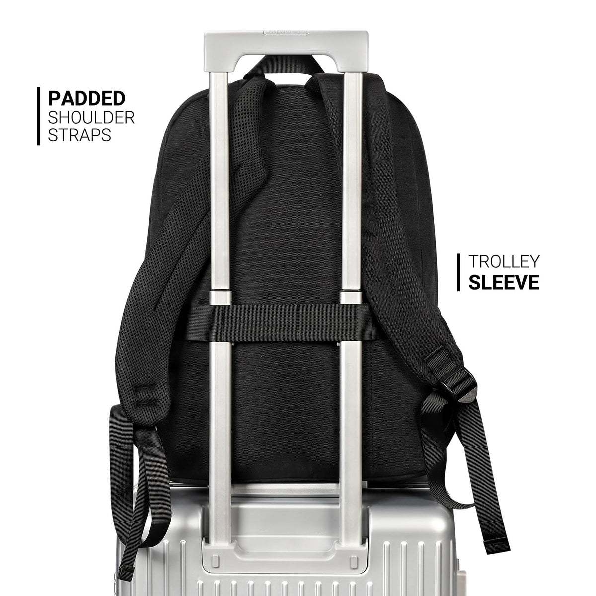 Black 26L Water Resistant Backpack W3372