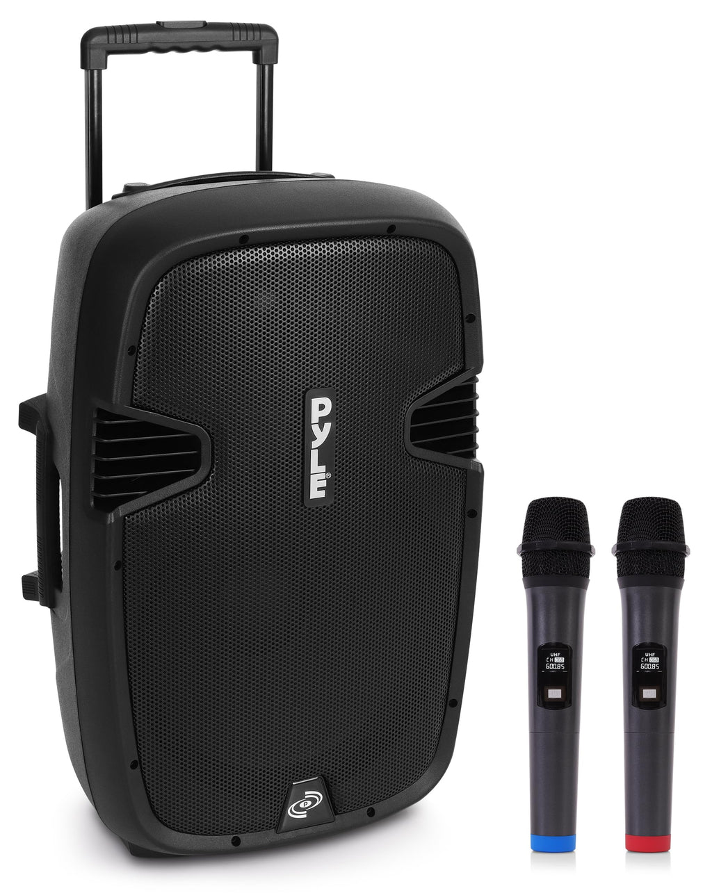 15-Inch Portable PA Speaker System with 2 UHF Microphones V631