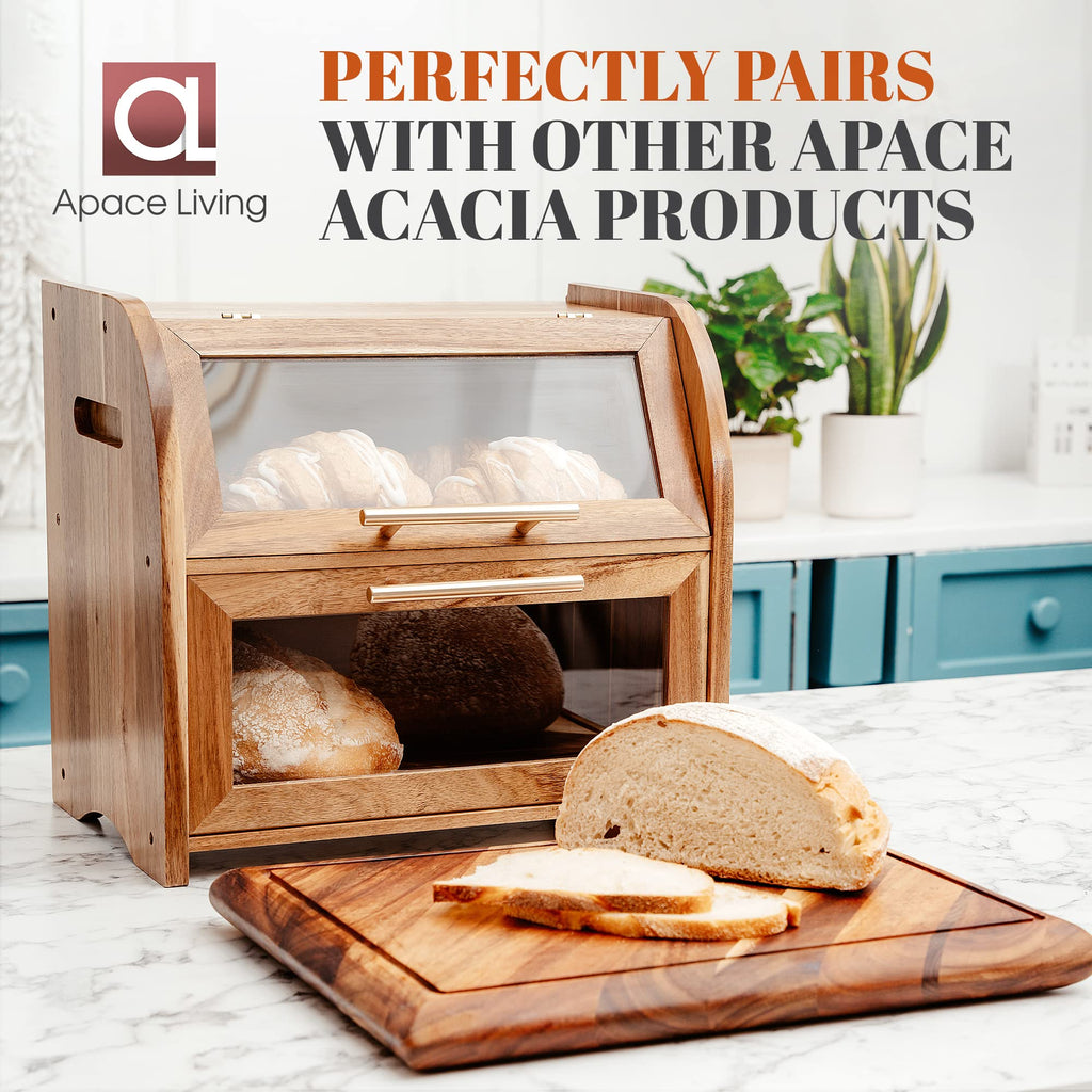Acacia Wooden Bread Box E4841