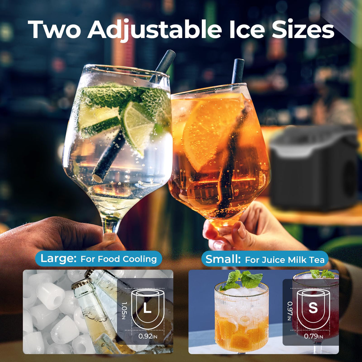 Countertop Ice Maker Machine 26Lbs/Day Y5237