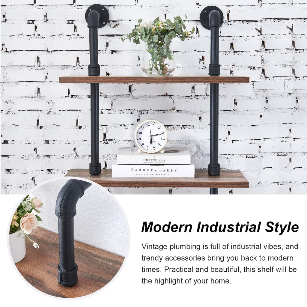 6 Tier Industrial Pipe Bookshelf D38970