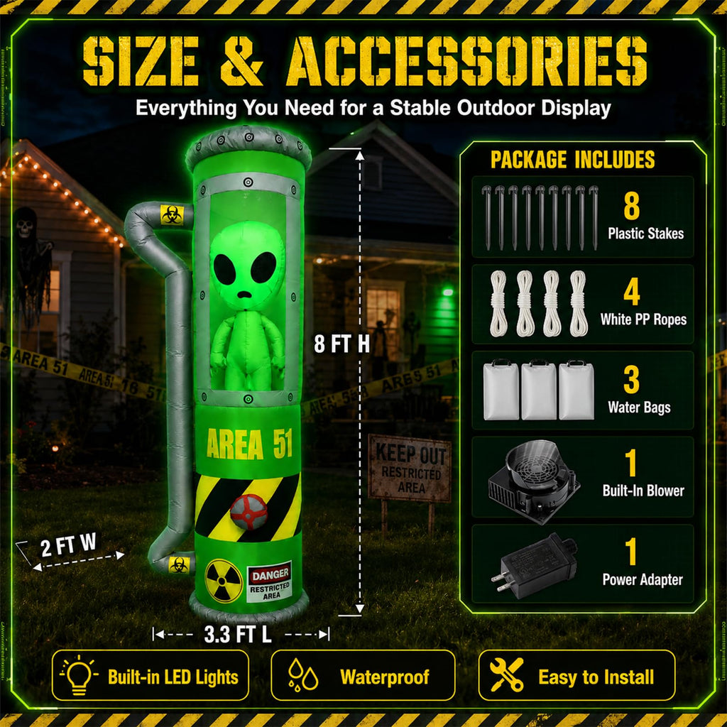 8FT Inflatable Outdoor Decoration with LEDs K211627