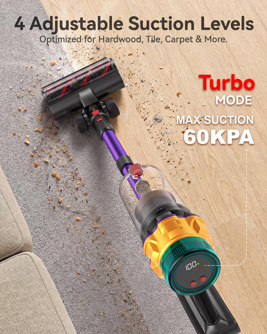 Cordless Stick Vacuum Cleaner 650W 60KPA K863577