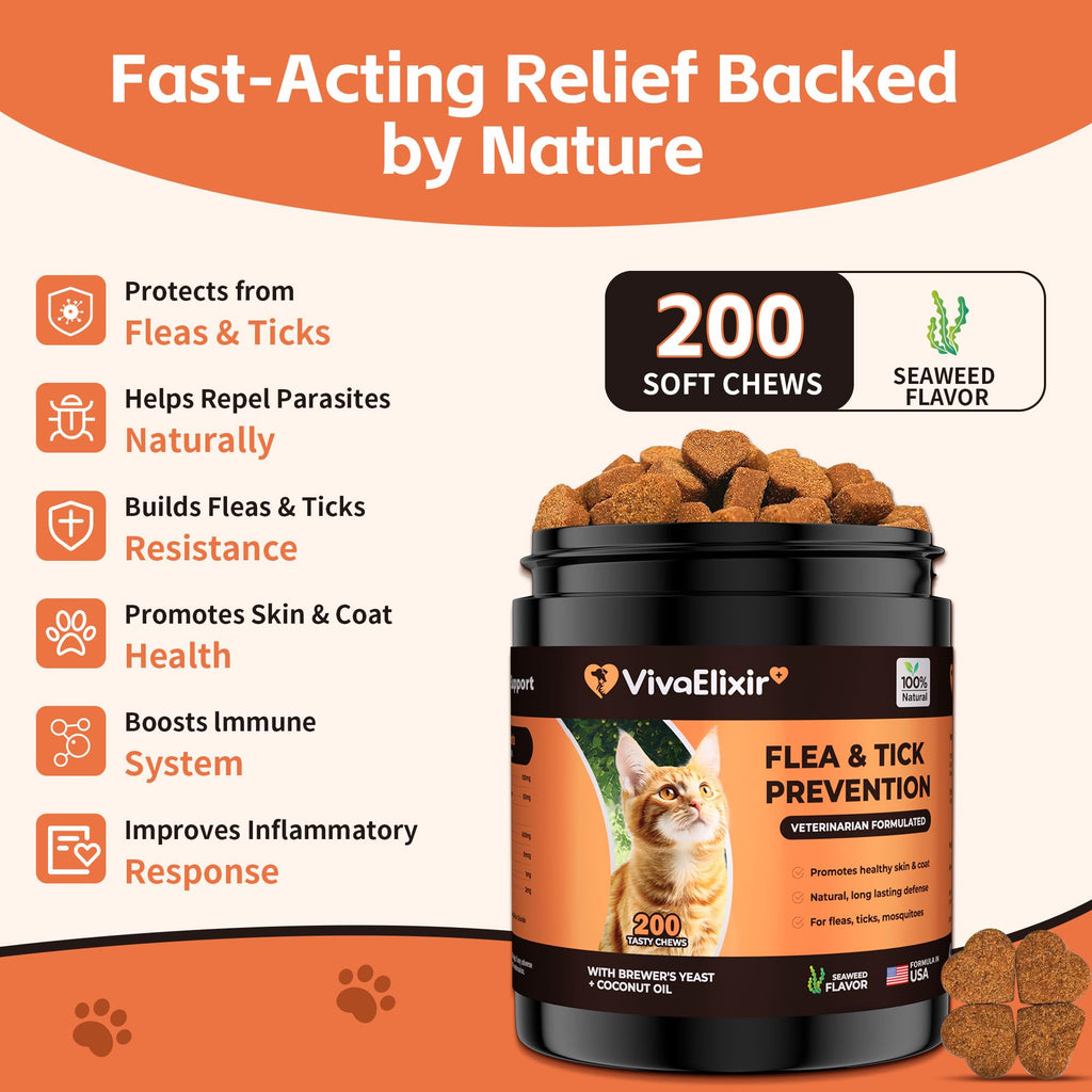 Flea & Tick Treatment for Cats 200 Chews O562