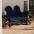 Navy Blue HDPE Adirondack Bench Y177
