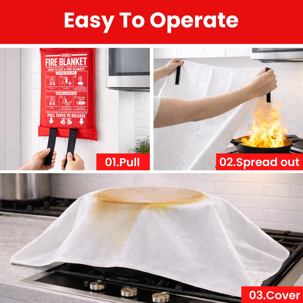 40" x 40" 4 Pack Fire Blanket V37613