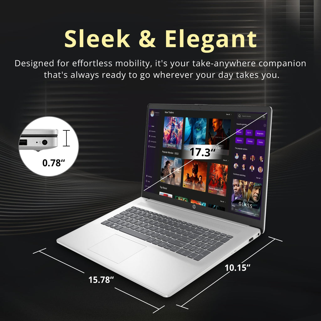 17.3" HD+ Touchscreen Laptop, AMD Ryzen 5, 16GB RAM, 1.5TB Storage, Silver F8139