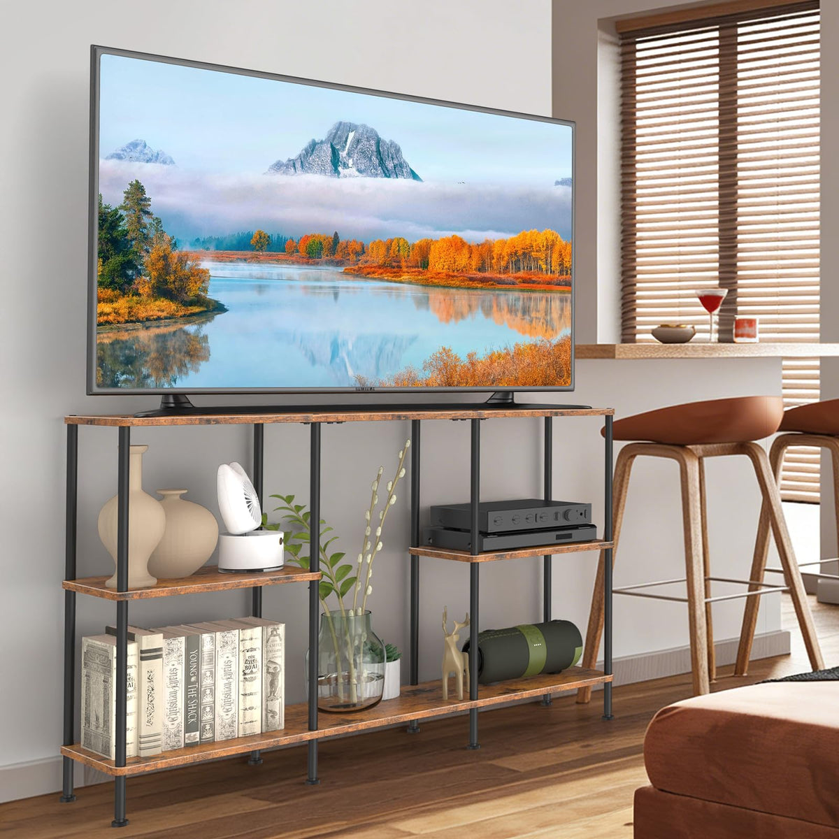 Tall 3 Tier TV Stand with Storage M907401