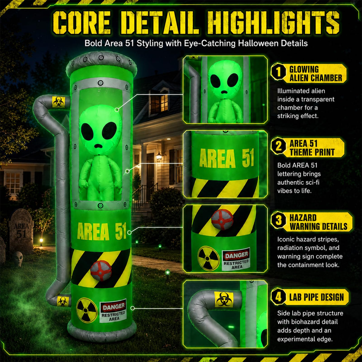 8FT Inflatable Outdoor Decoration with LEDs K211627