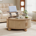 Round Lift Top Coffee Table with Storage S94059