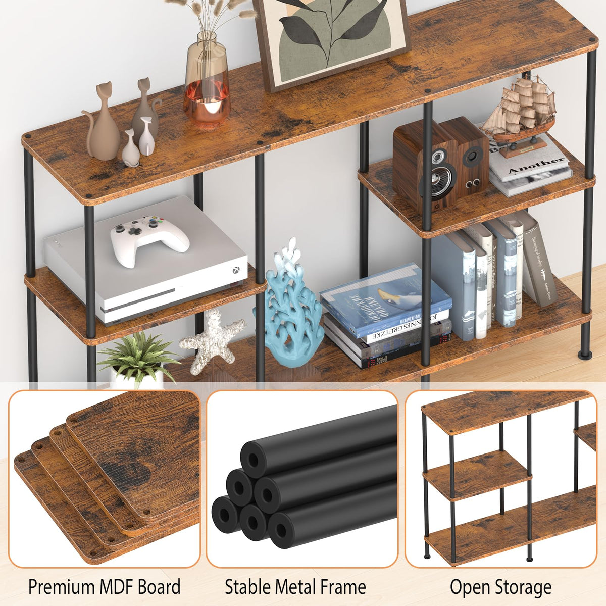 Tall 3 Tier TV Stand with Storage M907401