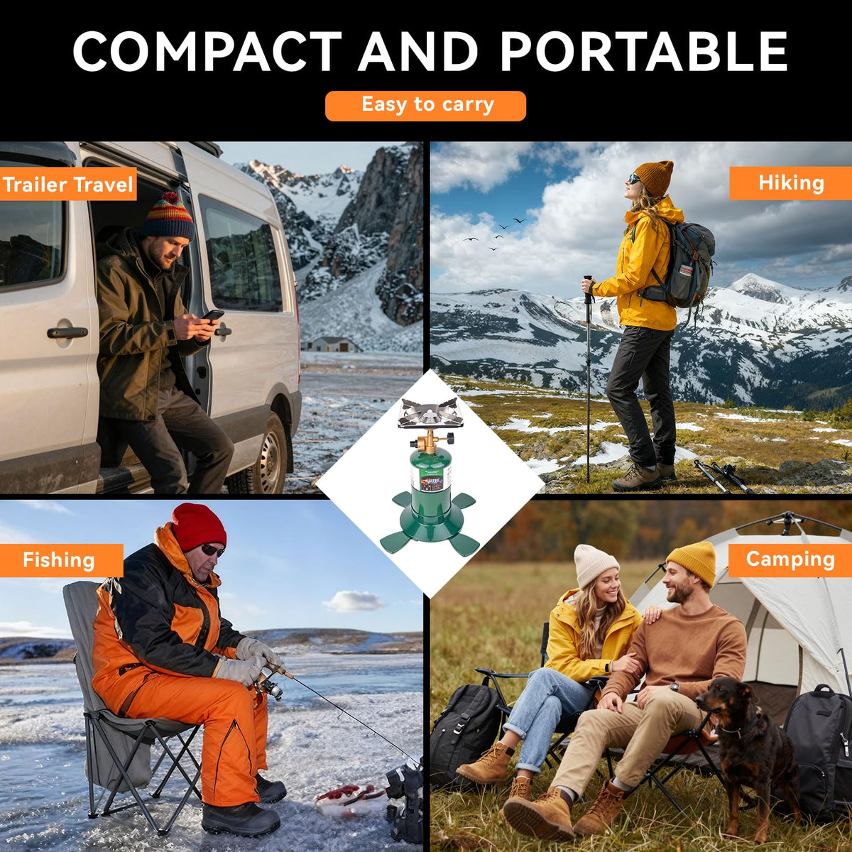 Portable 10000BTU Single Burner Propane Camping Stove V65111