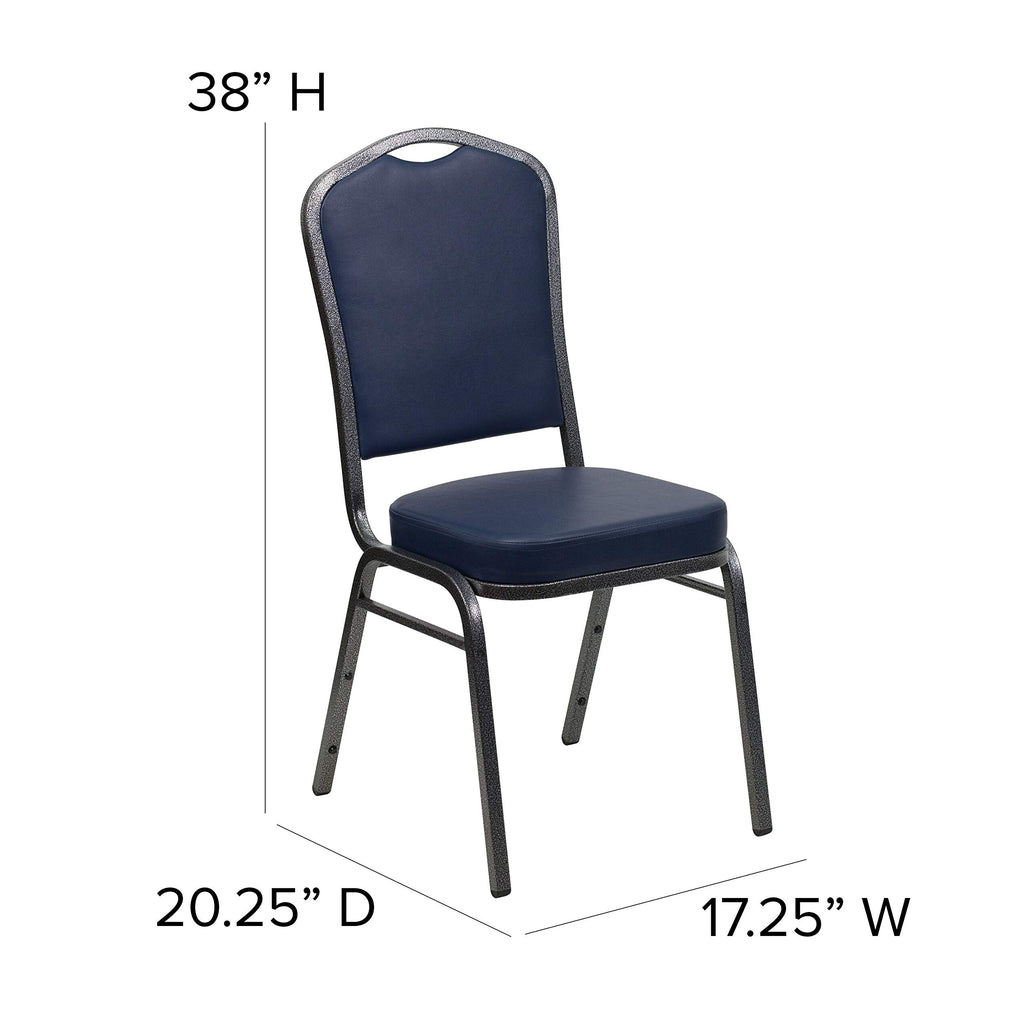 Silver Vinyl Stackable Banquet Chair B8615
