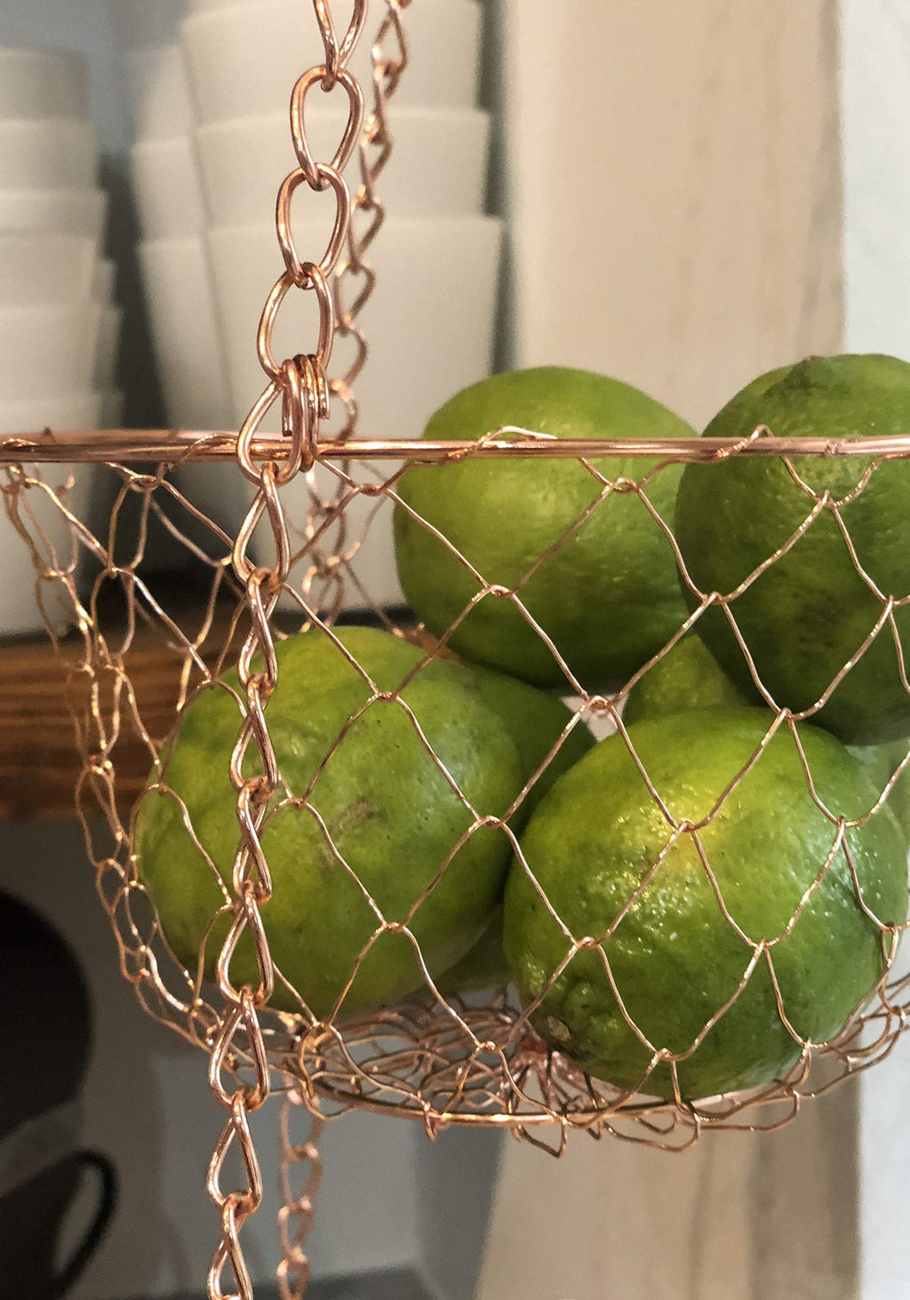 3-Tier Copper Hanging Fruit Baskets B35536