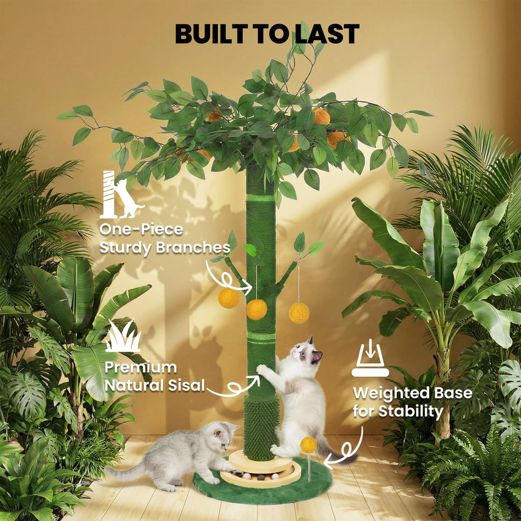46" Extra Tall Sisal Rope Cat Scratching Post K14891