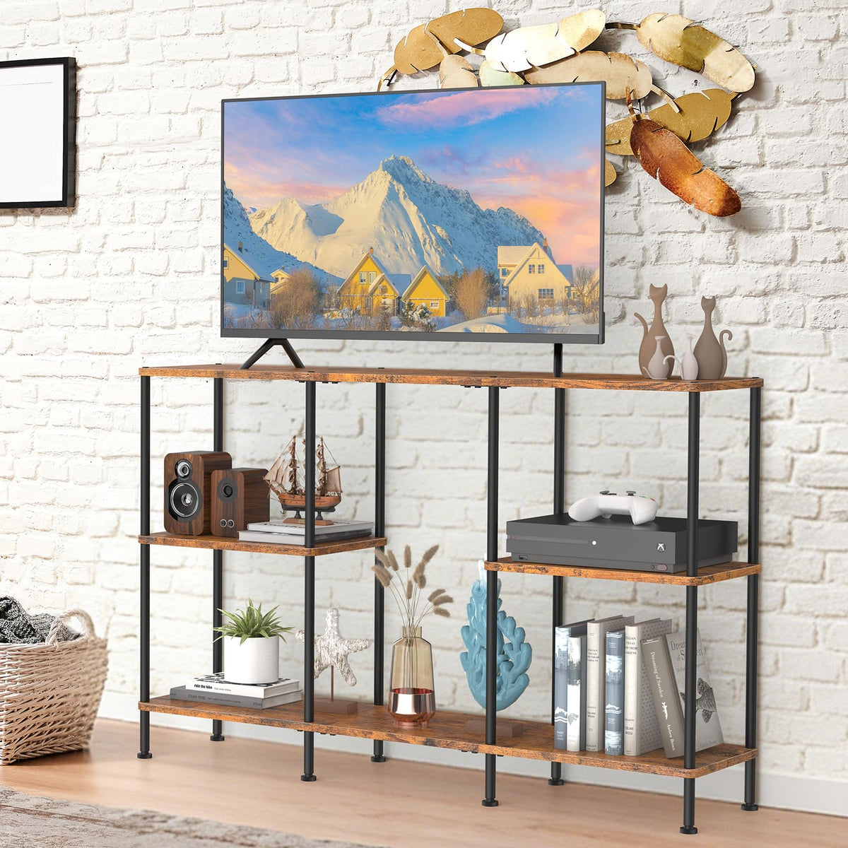 Tall 3 Tier TV Stand with Storage M907401