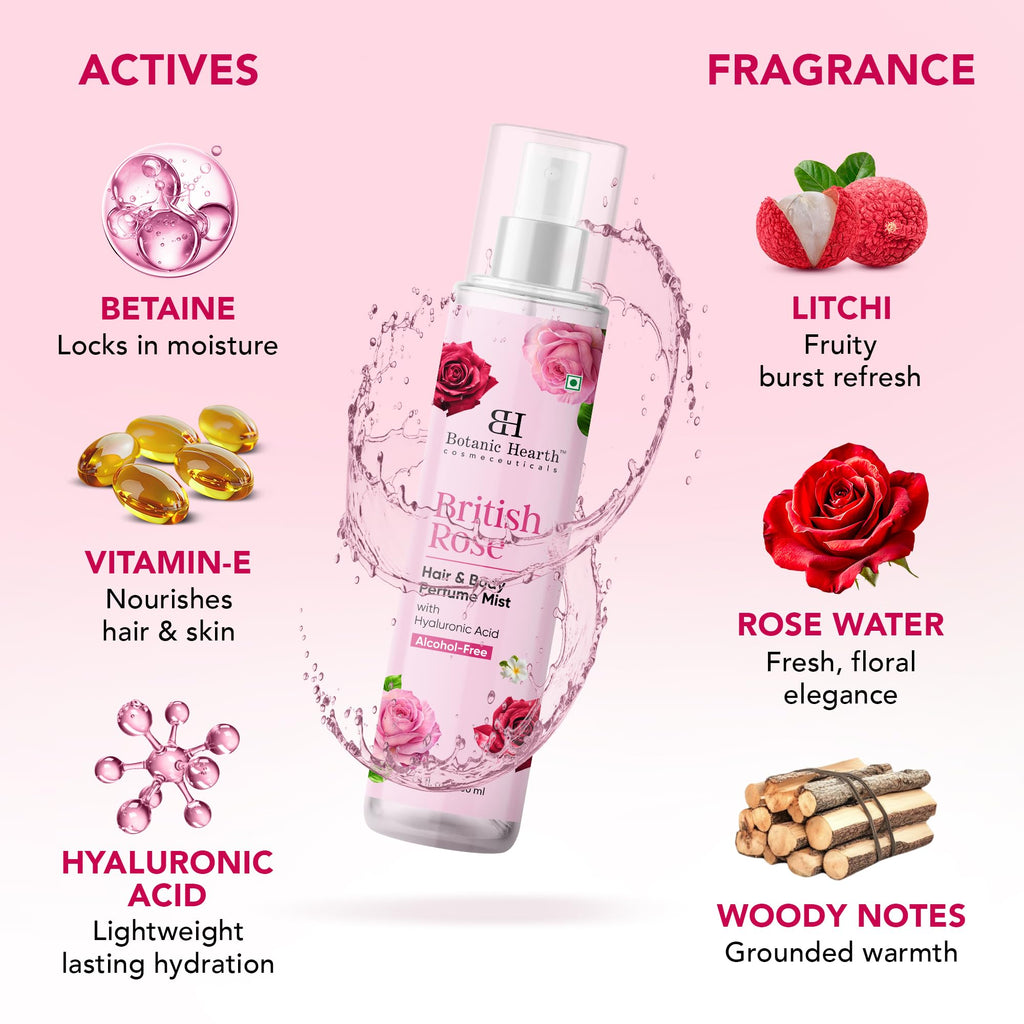 British Rose Body Spray & Hair Perfume 3.4oz R395