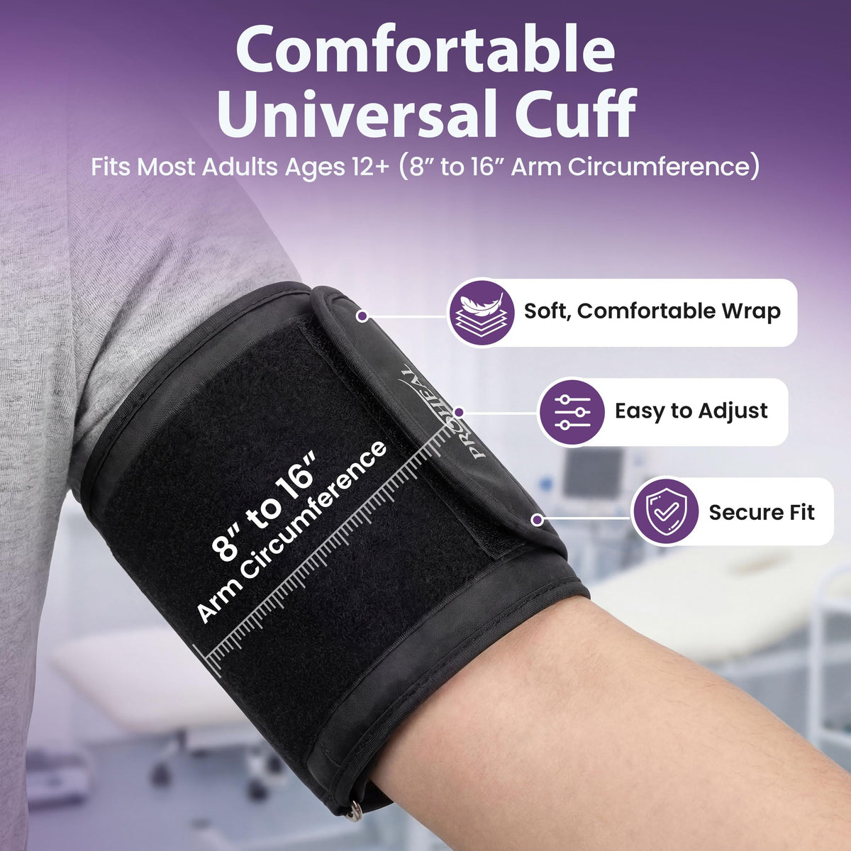Talking Blood Pressure Monitor with Upper Arm Cuff, Backlit Display, Carry Bag B15607