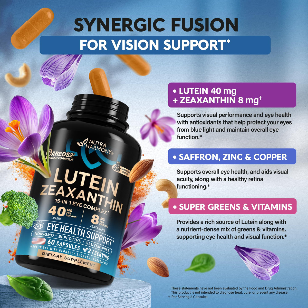 Lutein and Zeaxanthin 60 Caps B62420