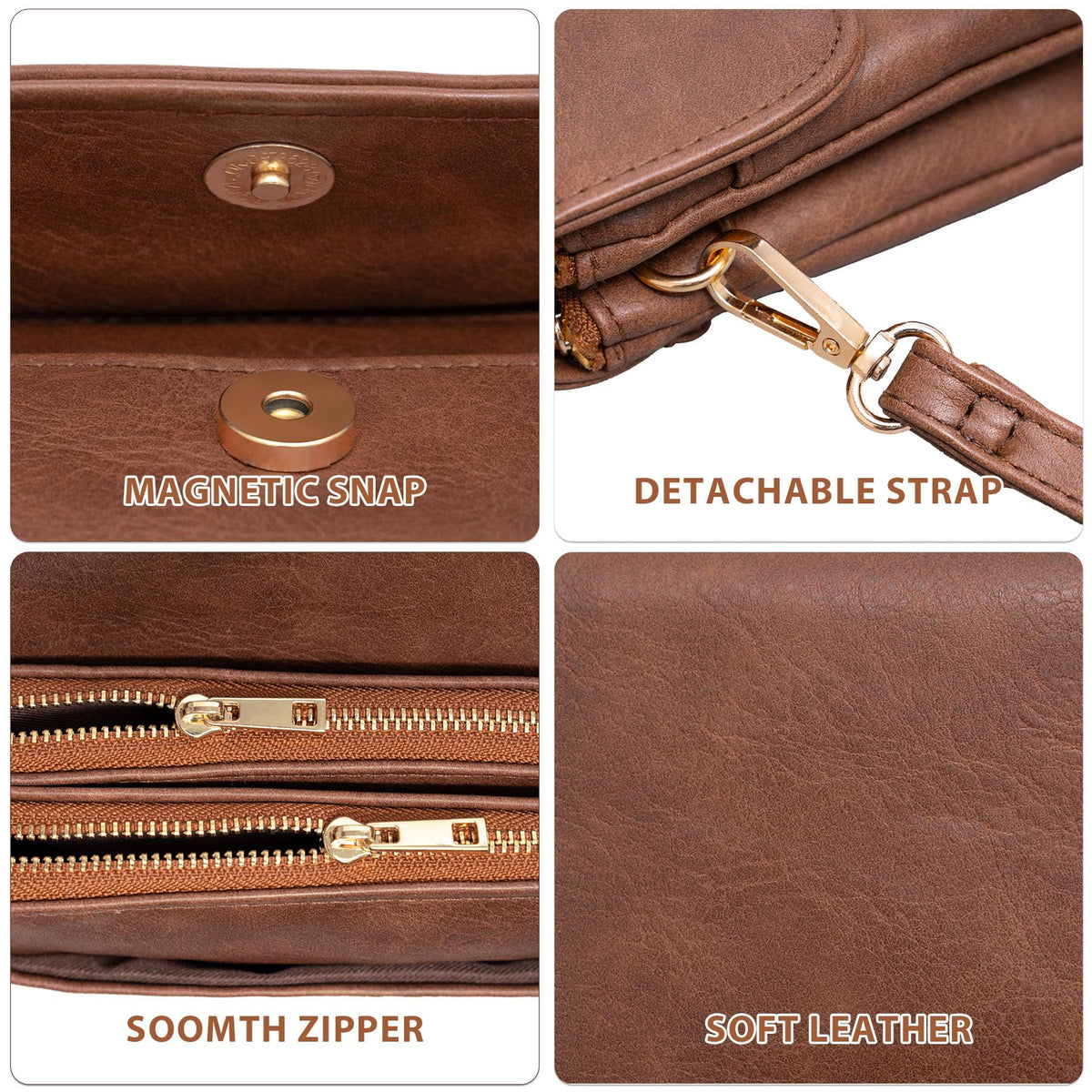 Small Crossbody Bags Vegan Leather Cell Phone Purse P4232