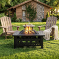 32 Inch Black Wrought Iron Wood Burning Fire Pit M308
