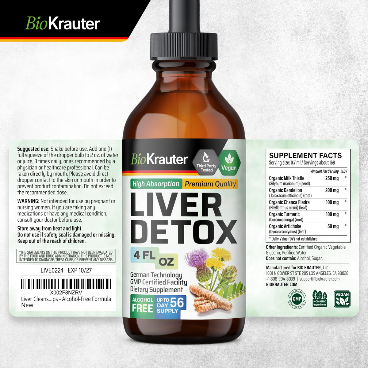 Liver Support 60 Gummies & Liver Detox Tincture 4 Fl. Oz. O361463