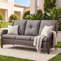 3-Seater PE Wicker Patio Sofa K65597