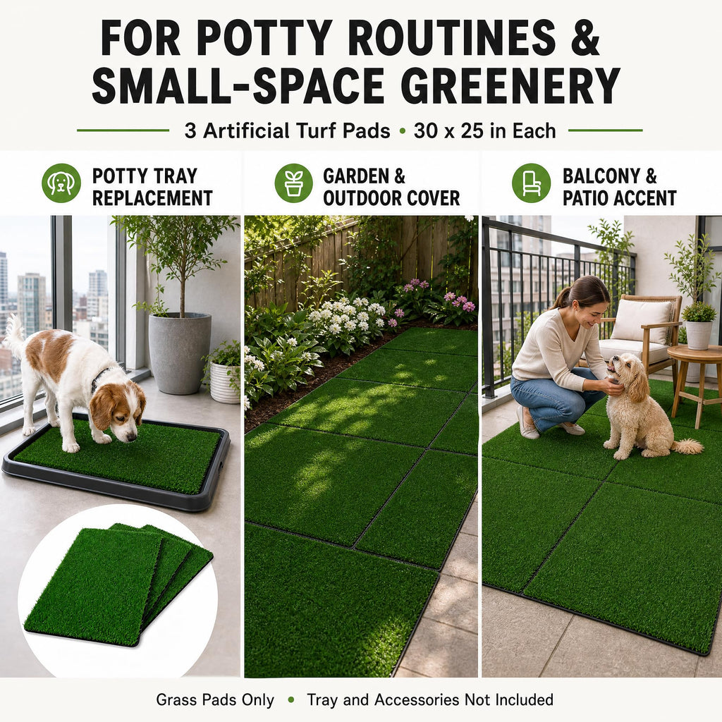 Dog Potty Grass Pads 2 Pack 30 x 20 in Replacement Turf N896