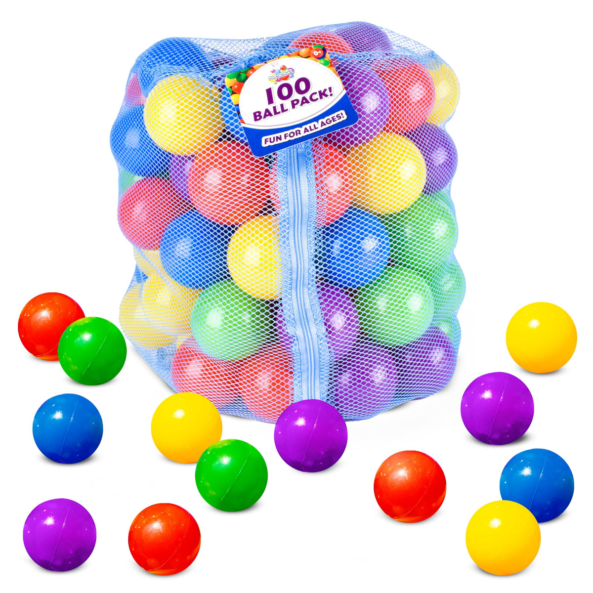 100 Count Multi Colored Play Balls J77053