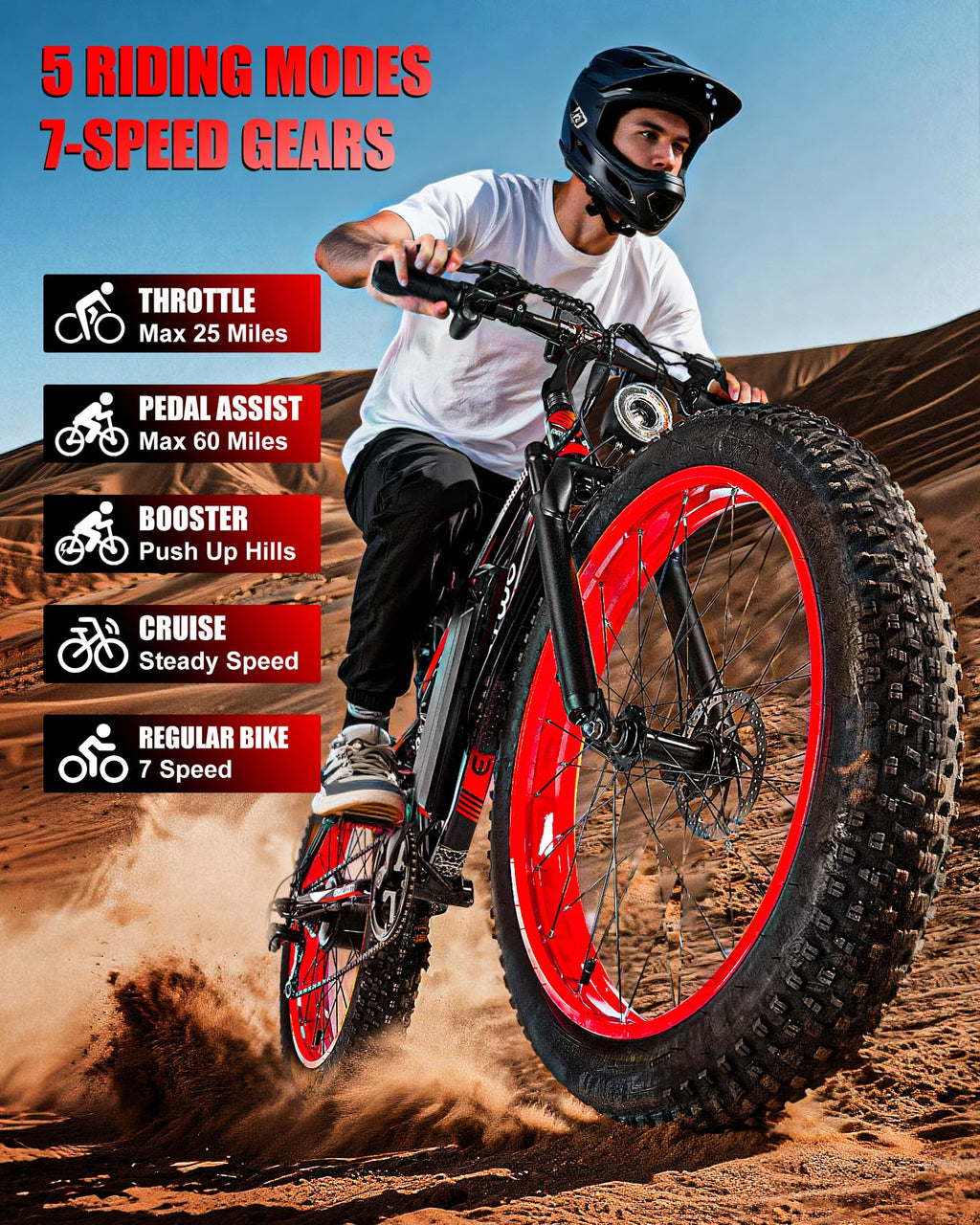 26" Fat Tire Electric Bike O435