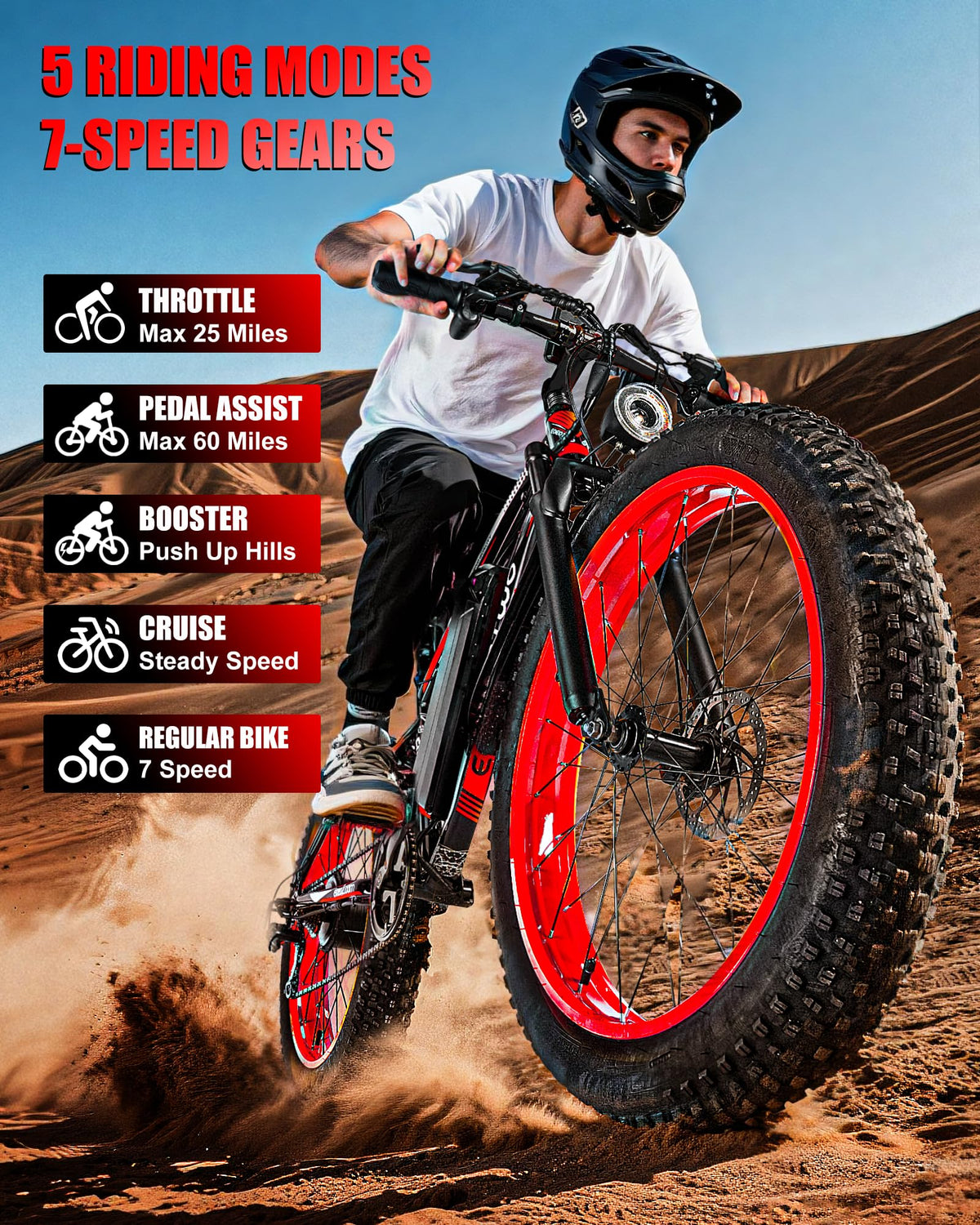 26" Fat Tire Electric Bike O435