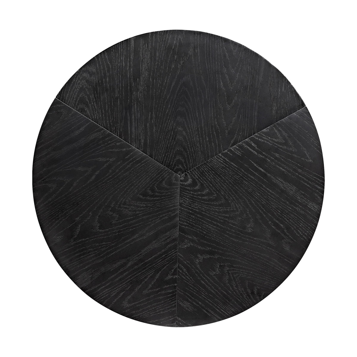 Black Fluted Round Coffee Table T203
